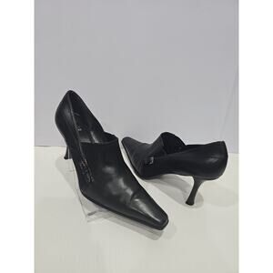 Stuart Weitzman Black Leather Heel Shoe Booties Sz. 9.5 /40